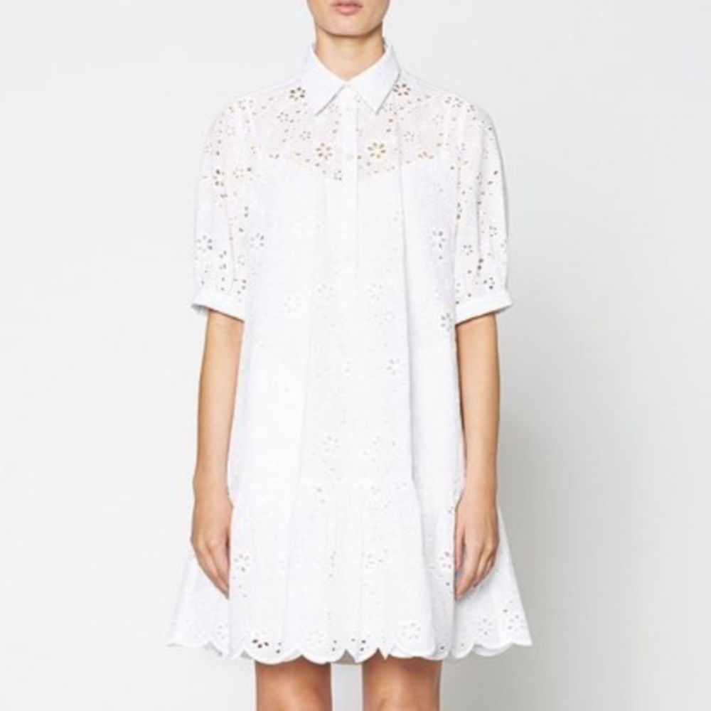 Scanlan Theodore White Lace Dress